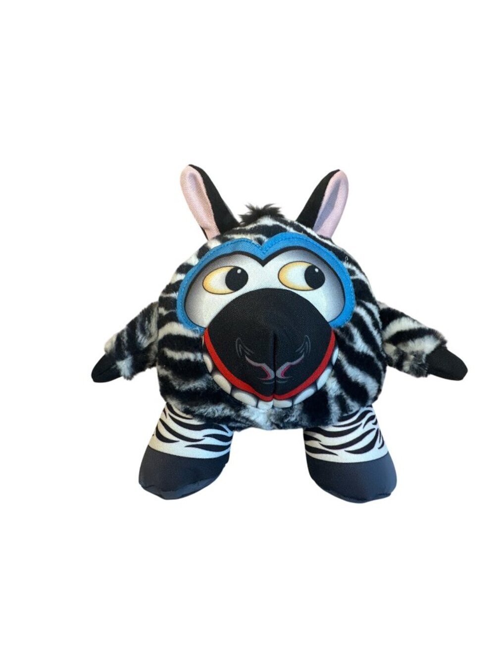 Happy Tails Safari Buddies Wag N’ Woof Zebra Dog Toy Plush 9” Stuffed Pet Toy